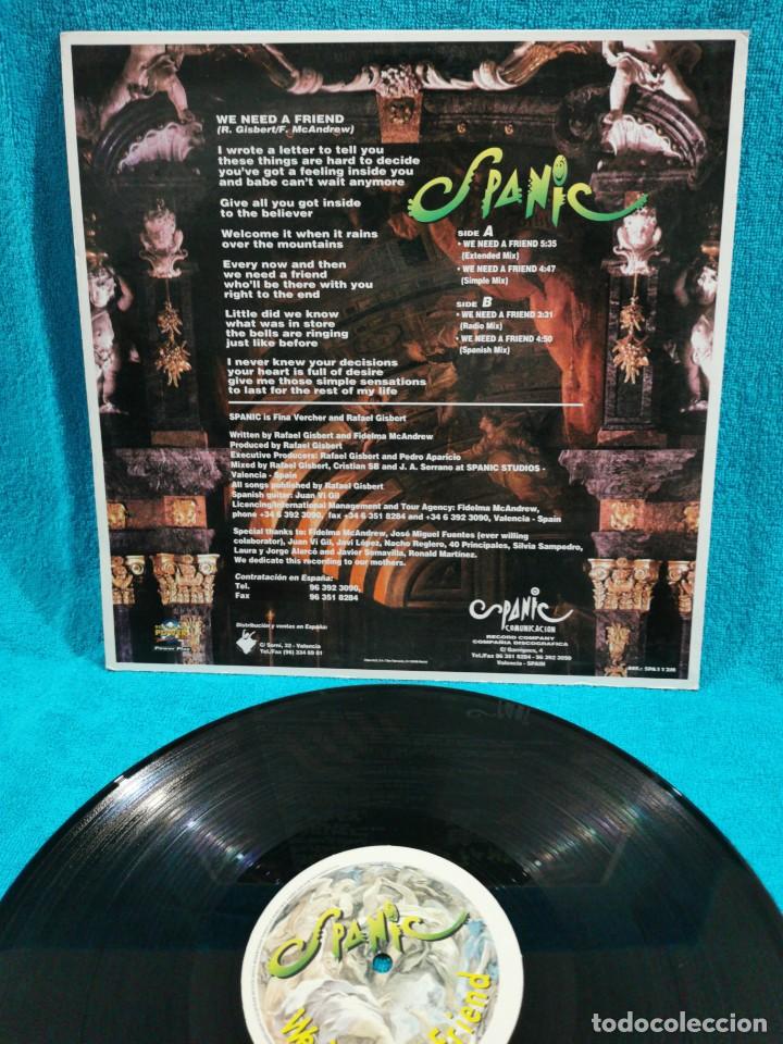 Discos de vinilo: Spanic &rdquo;We Need A Friend&rdquo; Maxi 12&rdquo; - Foto 2