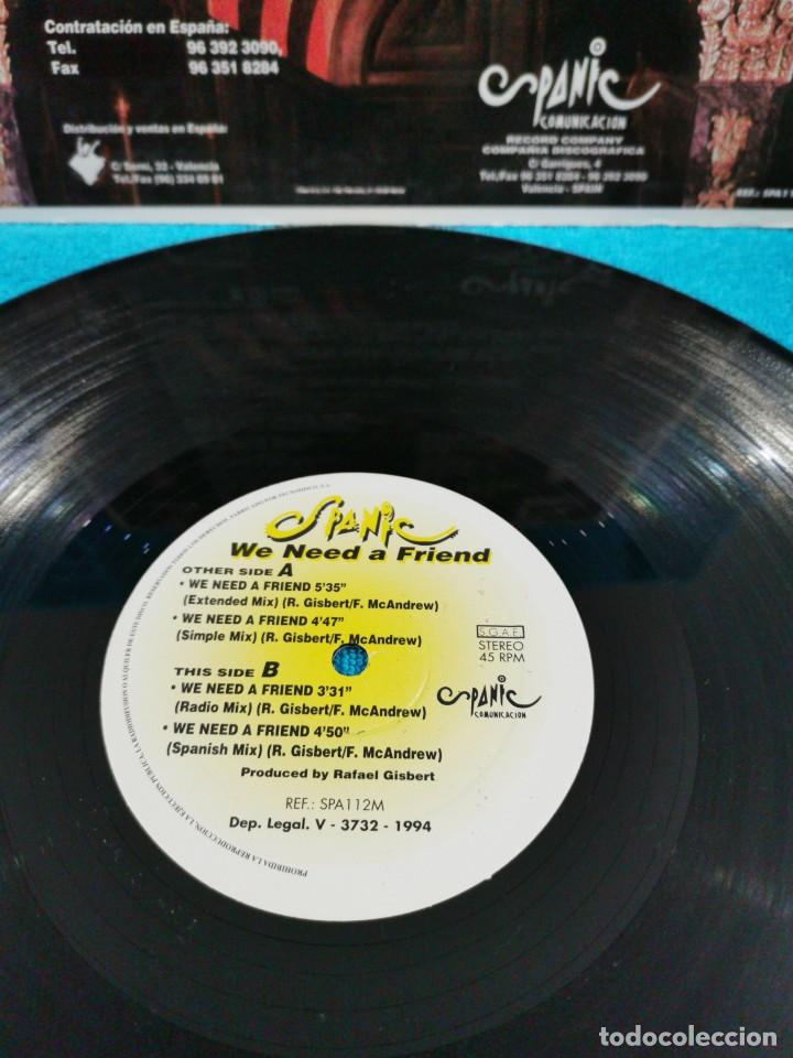 Discos de vinilo: Spanic &rdquo;We Need A Friend&rdquo; Maxi 12&rdquo; - Foto 3