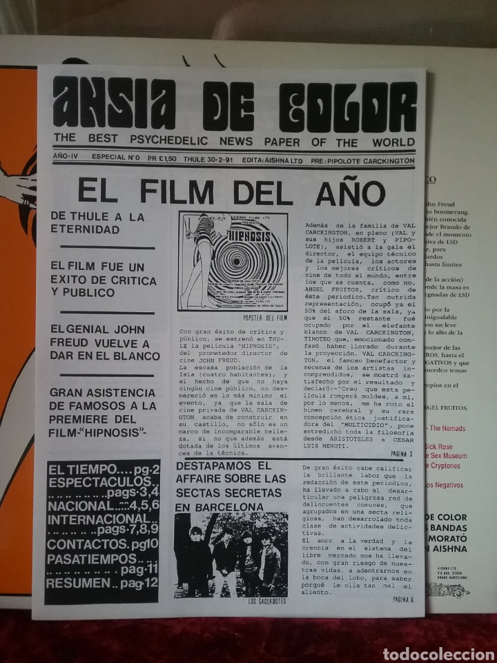 Discos de vinilo: HIPNOSIS 1991 LA ISLA DE LA TORTUGA RECORDS - Foto 7