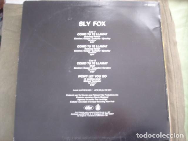 Discos de vinilo: Sly Fox Como Tu Te Llama? (What Is Your Name) - Foto 2