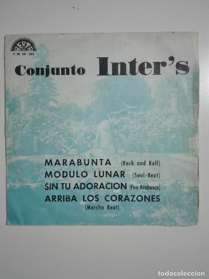 VINILO 7” EP CONJUNTO INTER'S MARABUNTA, MODULO LUNAR, SIN TU ADORACION, ARRIBA LOS CORAZONES - 1974 (Música - Discos de Vinilo - EPs - Grupos Españoles de los 70 y 80)