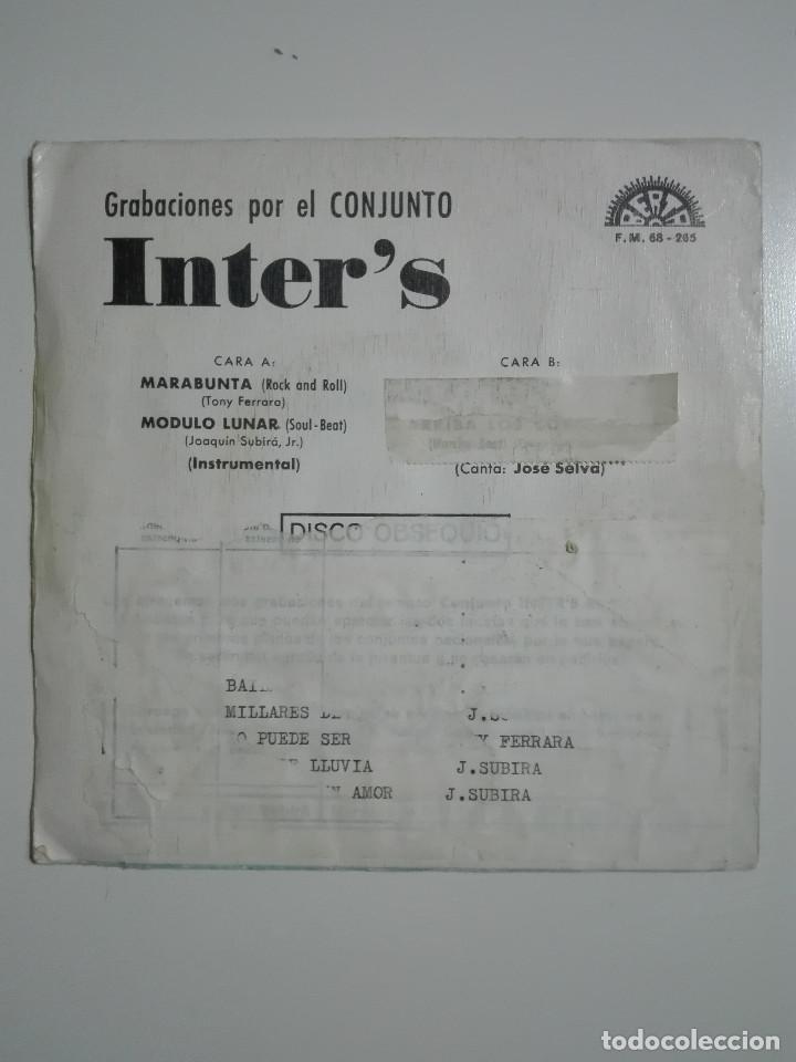 Discos de vinilo: VINILO 7” EP CONJUNTO INTERS MARABUNTA, MODULO LUNAR, SIN TU ADORACION, ARRIBA LOS CORAZONES - 1974 - Foto 3 - 226070768