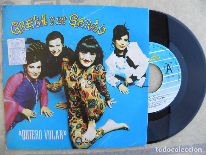 Discos de vinilo: GRETA Y LOS GARBO - QUIERO VOLAR -SINGLE 1992 - Foto 1