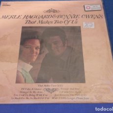 Discos de vinilo: LOCH01 LP COUNTRY USA CA 1964 ,ERÑE JAGGARD AND BONNIE OWENS THTAT MAKES TWO TAPA CON HUMEDAD LP OK. Lote 226150226