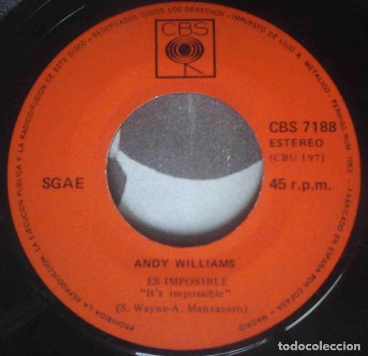 Discos de vinilo: Andy williams - Love Story / Its impossible - Foto 4