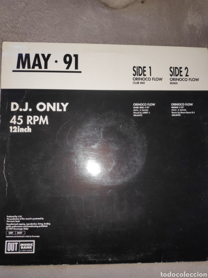 Discos de vinilo: Vinilo - DMC - Orinoco flow - Melanie - D.J. only - Mayo 1991 - Foto 1