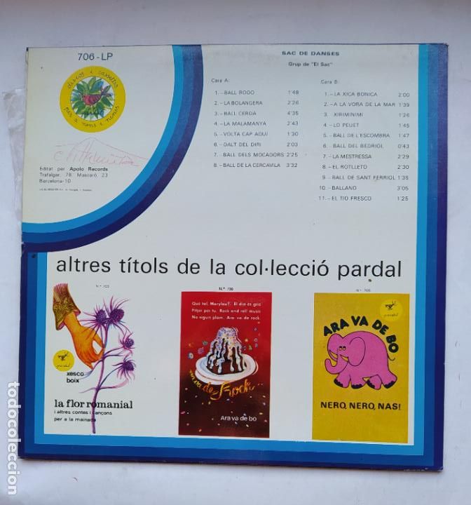 Discos de vinilo: SAC DE DANSES - GRUP DE EL SAC. LP. TDKDA77 - Foto 2