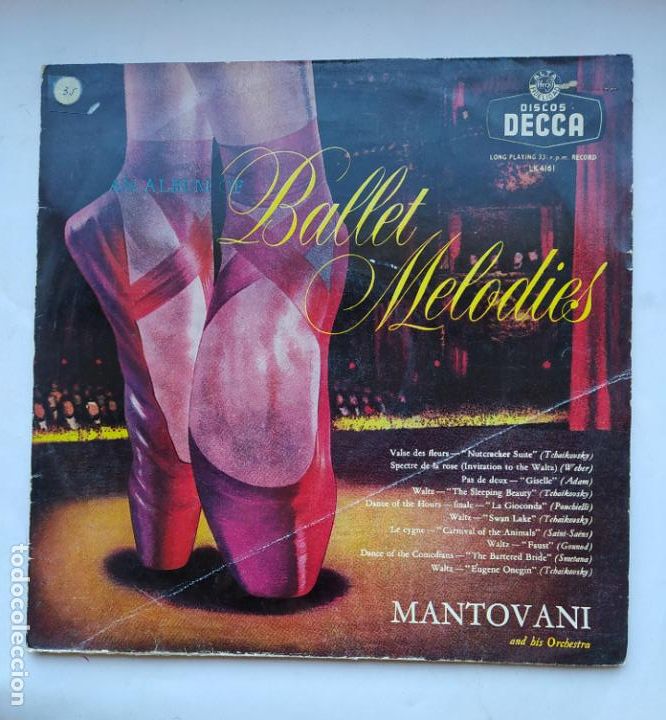 Vinyl records: Ballet Melodies - Mantovani and his Orchestra. LP. TDKDA77