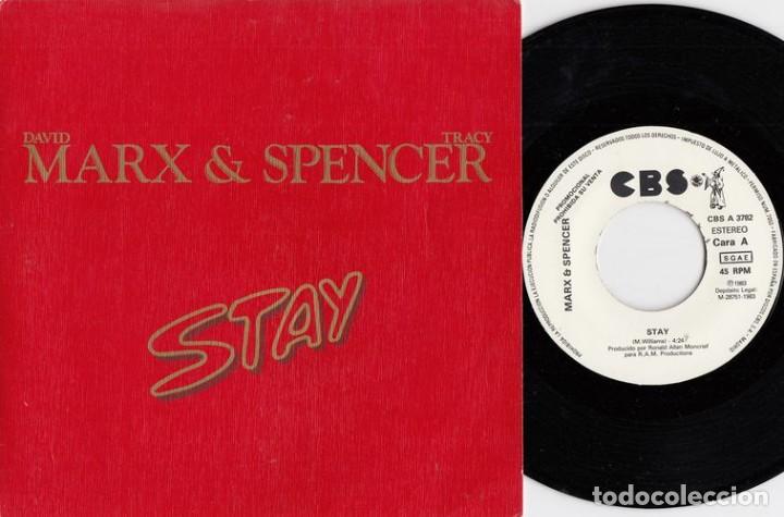 Discos de vinilo: DAVID MARX Y TRACY SPENCER - STAY - SINGLE DE VINILO - Foto 1