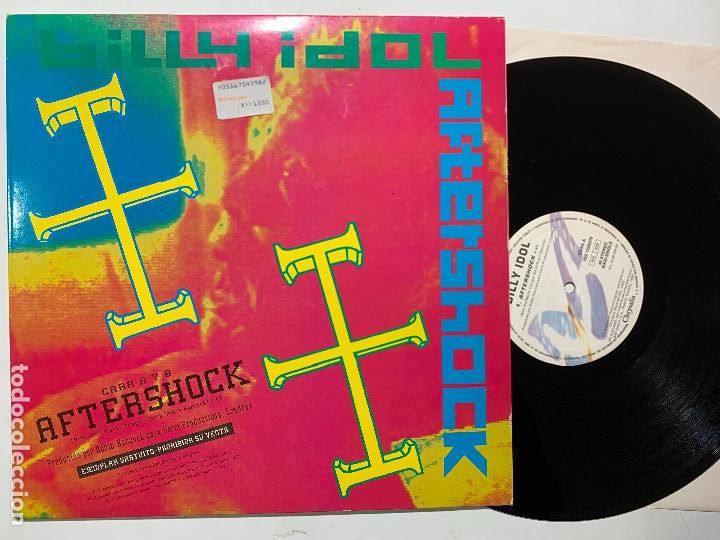 Discos de vinilo: maxi Billy Idol &lrm;&ndash; Aftershock edicion espa&ntilde;ola de 1993 - Foto 1