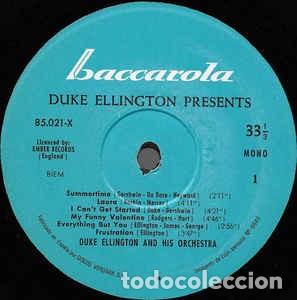 Discos de vinilo: Duke Ellington &lrm;&ndash; Duke Ellington Presents.. - Foto 3