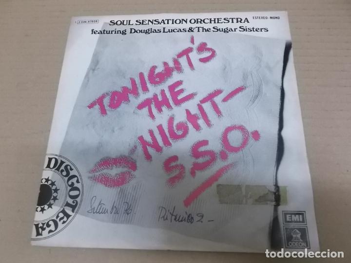 Dischi in vinile: SOUL SENSATION ORCHESTRA (SINGLE) TONIGHT&rsquo;S THE NIGHT A&Ntilde;O 1976