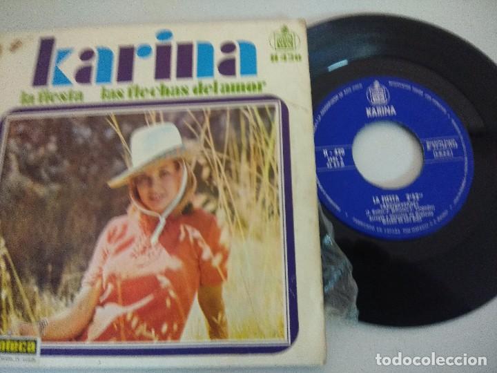 Discos de vinilo: SINGLE/KARINA/LA FIESTA/LAS FLECHAS DEL AMOR. - Foto 2