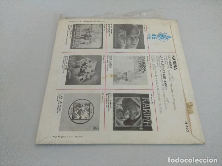 Discos de vinilo: SINGLE/KARINA/LA FIESTA/LAS FLECHAS DEL AMOR. - Foto 3