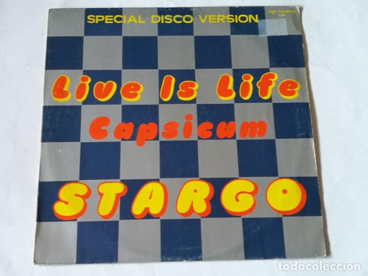 Discos de vinilo: Stargo - Live Is Life / Capsicum - 1985 - Foto 1