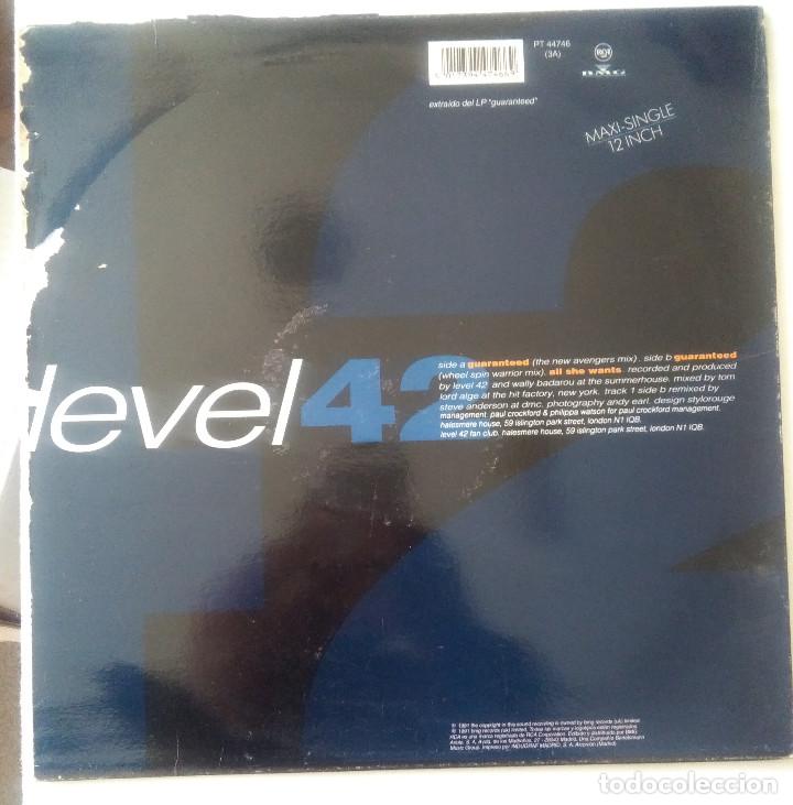 Discos de vinilo: LEVEL 42-GUARANTEED -MAXISINGLE # - Foto 2