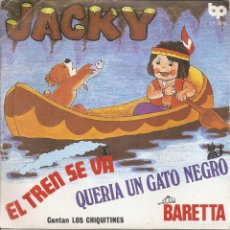 Disques de vinyle: LOS CHIQUITINES - JACKY / EL TREN SE VA + 2 (SINGLE ESPAÑOL, BELTER 1979). Lote 322714863