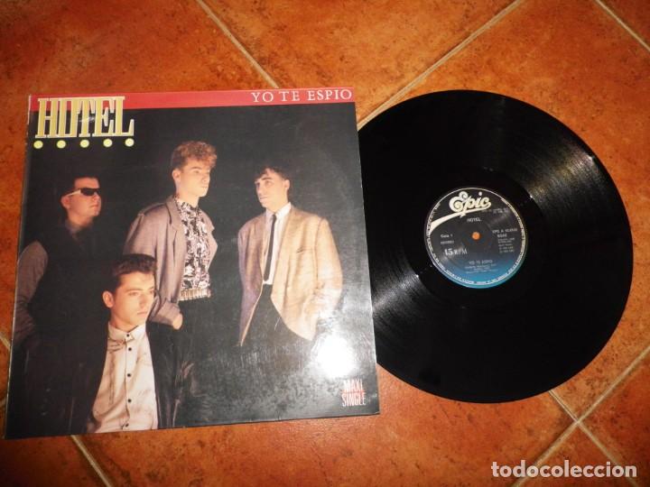 Vinyl-Schallplatten: HOTEL Yo te espio MAXI SINGLE VINILO 1985 CONTIENE 2 TEMAS TECHNO POP MOVIDA ESPA&Ntilde;A MUY RARO