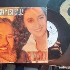 Discos de vinilo: SERGIO Y ESTIBALIZ VOLVER/MANO CON MANO 1974- NOVOLA ZAFIRO+SÍ SEÑOR / DEBE SER AMOR 1986. Lote 226756970