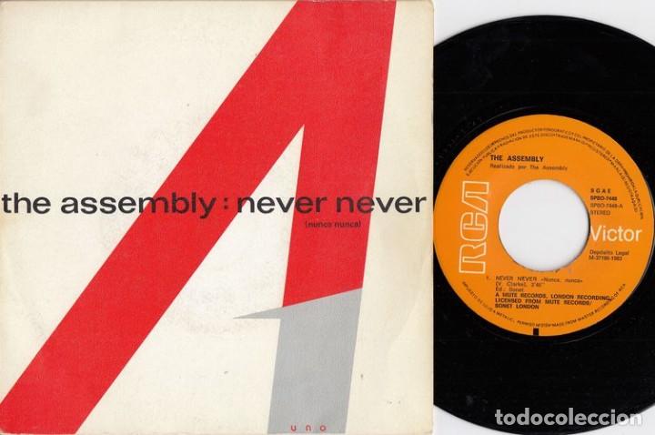 Discos de vinilo: THE ASSEMBLY - NEVER NEVER - SINGLE DE VINILO EDICION ESPA&Ntilde;OLA - Foto 1