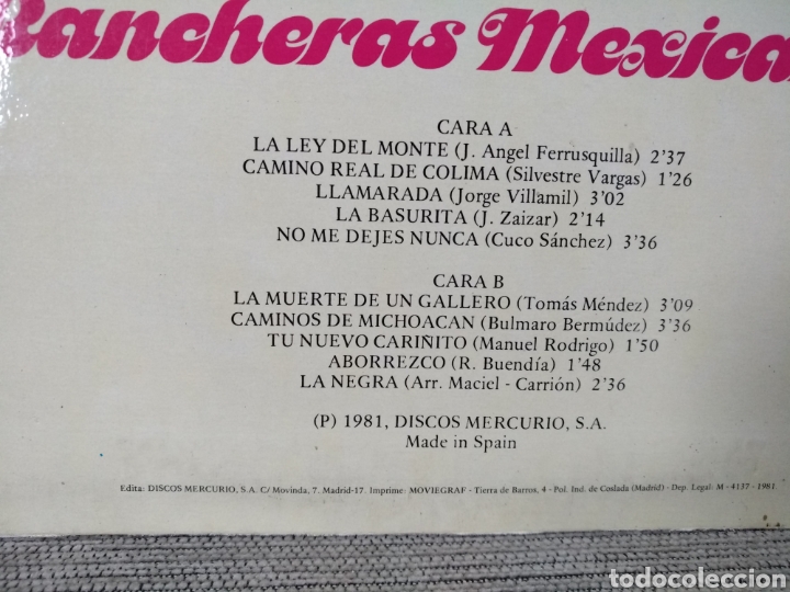 Discos de vinilo: Rancheras mexicanas - Foto 2