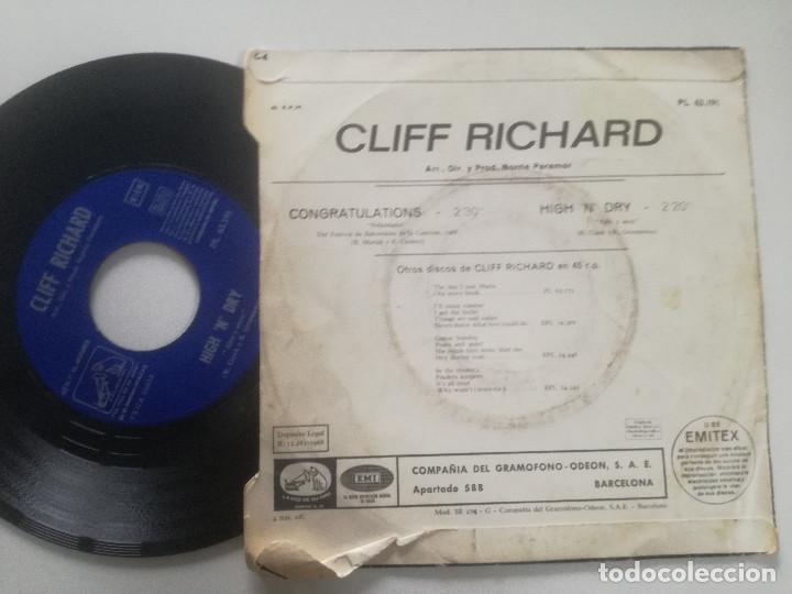 Discos de vinilo: CLIFF RICHARD - Congratulations - SINGLE EMI ESPA&Ntilde;A 1968 - Foto 2