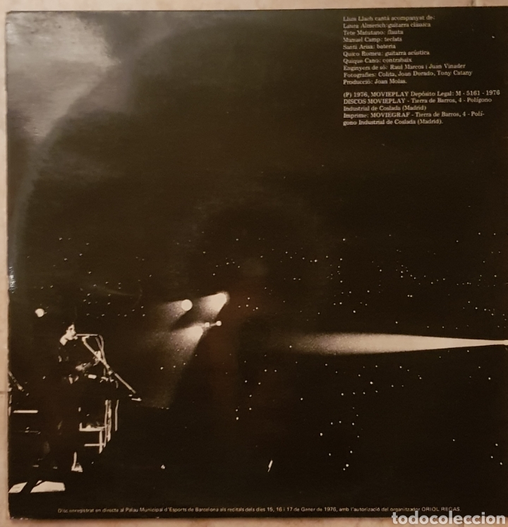 Discos de vinilo: Lluis Llach Barcelona Gener de 1976 lp. - Foto 2