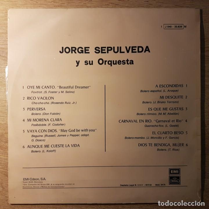 Discos de vinilo: LP DE JORGE SEP&Uacute;LVEDA Y SU ORTQUESTA. EMI 1972 - Foto 2