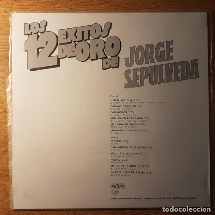 Discos de vinilo: LP DE JORGE SEP&Uacute;LVEDA. LOS 12 &Eacute;XITOS DE ORO. PERFIL - Foto 2
