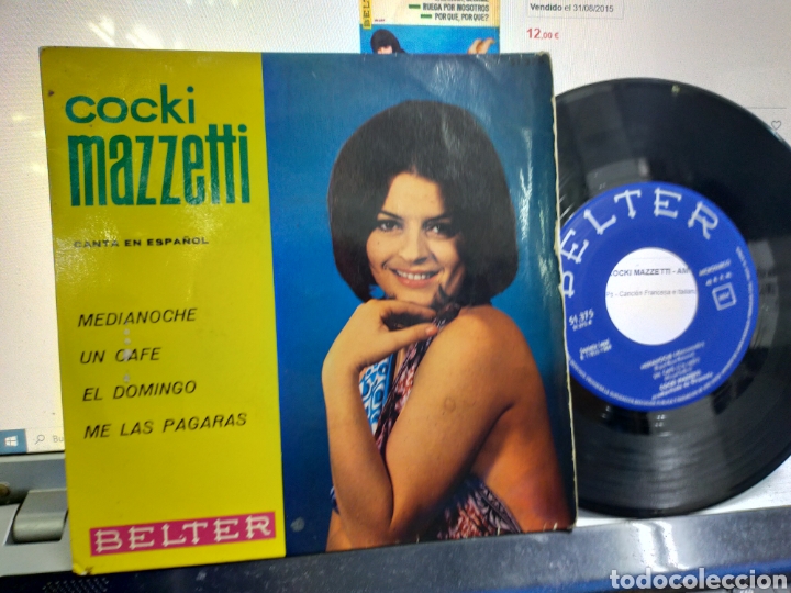 Discos de vinilo: Cocki mazzetti canta en espa&ntilde;ol EP medianoche + 3 Espa&ntilde;a 1964