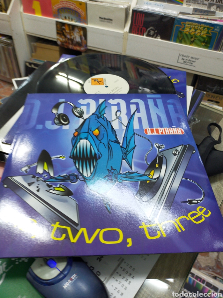 Discos de vinilo: D.j. pira&ntilde;a maxi one,two,there 1997 djs at work - Foto 1