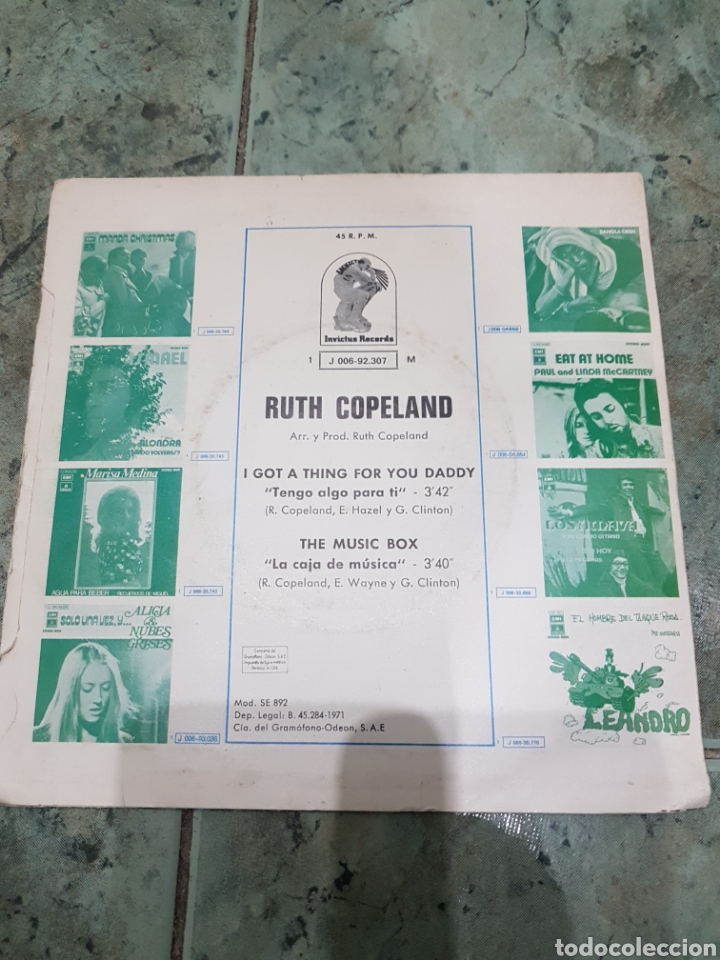 Discos de vinilo: RUTH COPELAND I GONT A THING FOR YOU DADDY - Foto 2