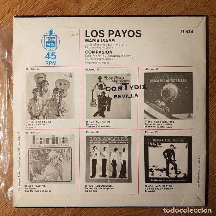 Discos de vinilo: LOS PAYOS MARIA ISABEL - Foto 2