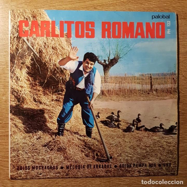 Discos de vinilo: DISCO EP CARLITOS ROMANO ADIOS MUCHACHO - Foto 1