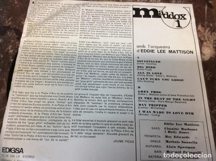 Discos de vinilo: MADDOX - ED. ESPA&Ntilde;OLA - Foto 2