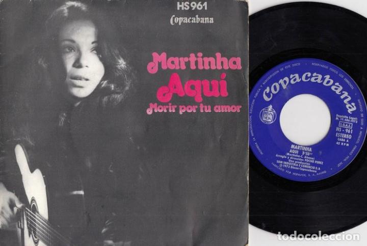 Discos de vinilo: MARTINHA - AQUI - SINGLE DE VINILO - Foto 1