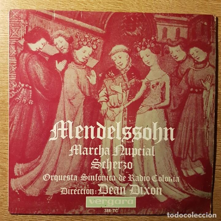 Discos de vinilo: DISCO SINGLE MENDELSSOHN MARCHA NUPCIAL - Foto 1