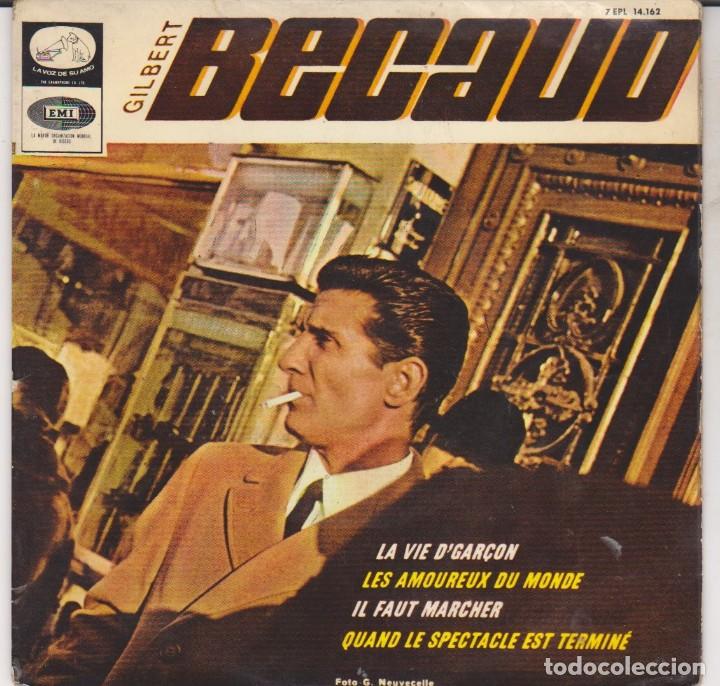 Discos de vinilo: EP GILBERT BECAUD LA VIE DGAR&Ccedil;ON + 3 - Foto 1