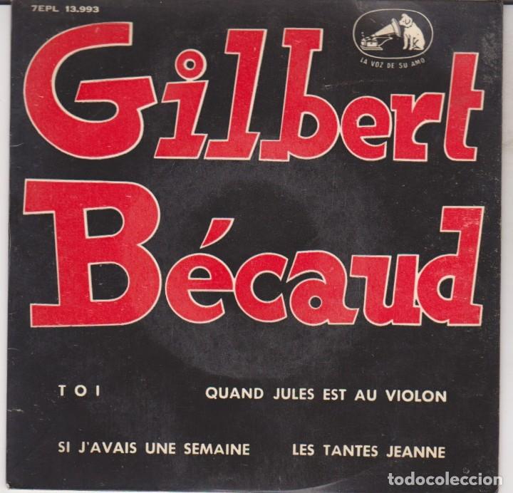 Discos de vinilo: EP GILBERT BECAUD TOI + 3 - Foto 1