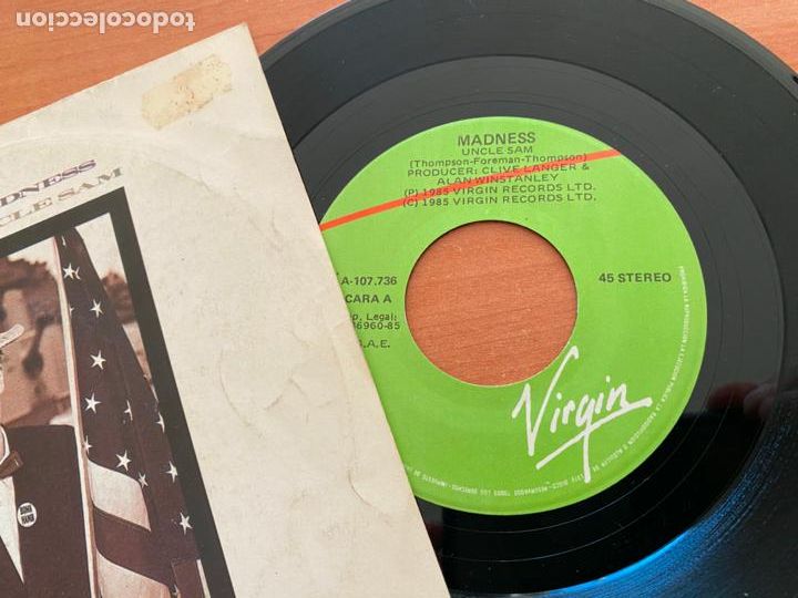 Discos de vinilo: MADNESS (UNCLE SAM) SINGLE UK (EPI20) - Foto 2