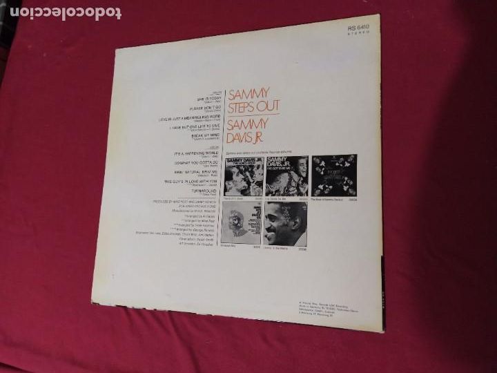 Discos de vinilo: SAMMY DAVIS JR, LP SAMMY STEPS OUT RS6410 GERMANY - Foto 2