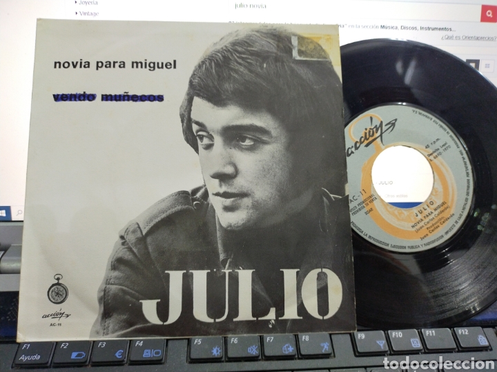 Vinyl-Schallplatten: Julio single promocional por una cara novia para Miguel 1970