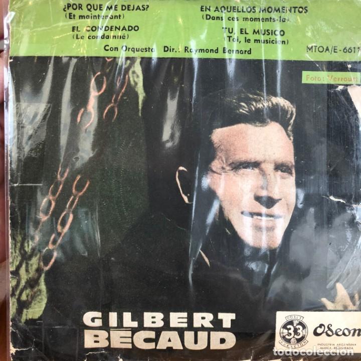 Discos de vinilo: EP argentino de Gilbert Becaud a&ntilde;o 1961 - Foto 1