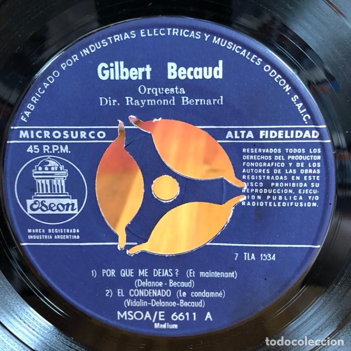 Discos de vinilo: EP argentino de Gilbert Becaud a&ntilde;o 1961 - Foto 3