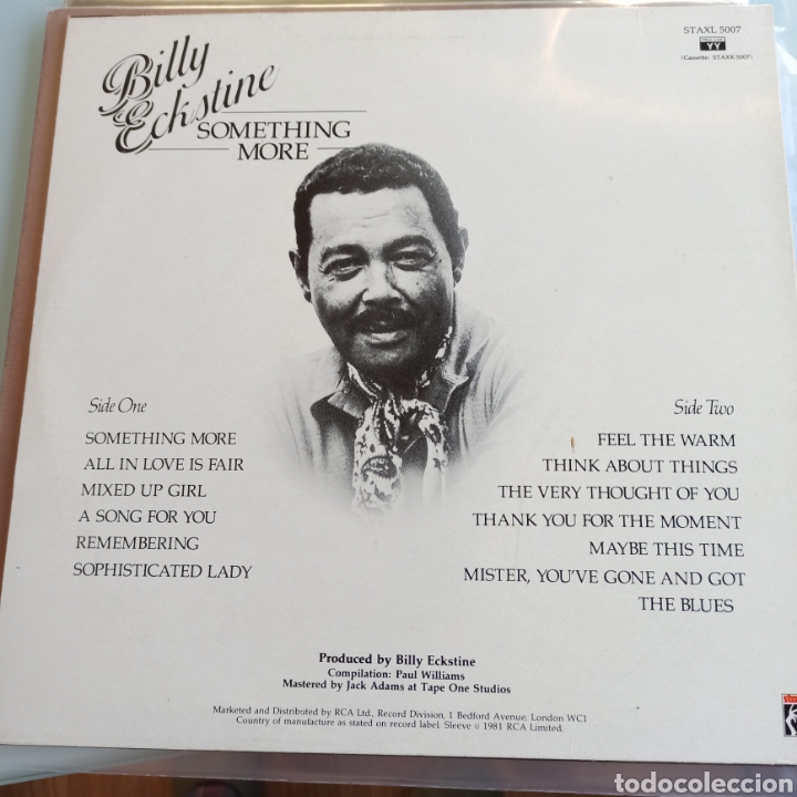 Discos de vinilo: Billy Eckstine - Something More (Stax - STAXL 5007, UK, 1981) - Foto 2