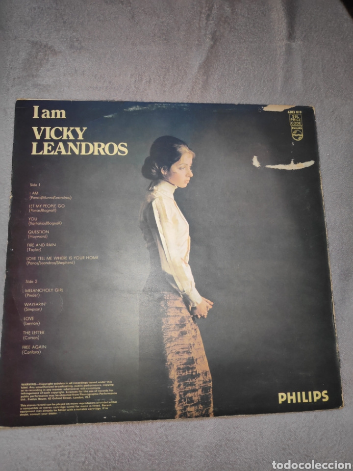 Discos de vinilo: VICKY LEANDROS - I AM - ARTISTA DE EUROVISION - VINILO - Foto 3 - 51401945