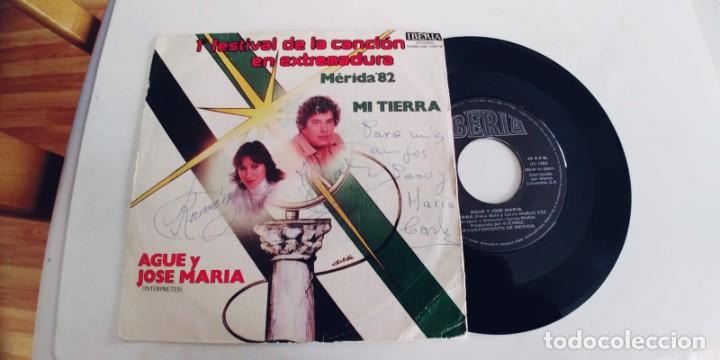 Discos de vinilo: AGUE Y JOSE MARIA-SINGLE MI TIERRA - Foto 1
