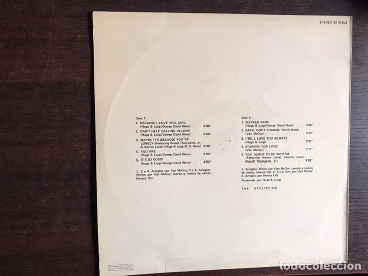 Discos de vinilo: The Stylistics. Fabulous - Foto 2