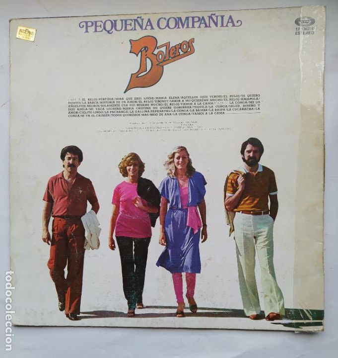 Discos de vinilo: PEQUE&Ntilde;A COMPA&Ntilde;IA - BOLEROS - LP. TDKDA79 - Foto 2