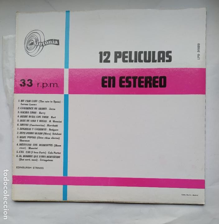 Discos de vinilo: 12 peliculas en estereo. LP. TDKDA79 - Foto 2